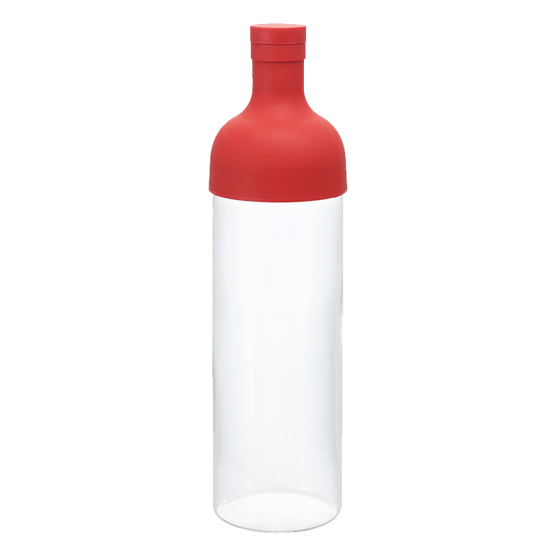 Hario Filter-In Bottle 750ml cold brew tea brewer in red — THISISnotCOFFEE