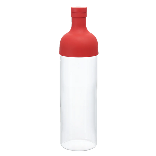 Hario Filter-In Bottle 750ml cold brew tea brewer in red — THISISnotCOFFEE